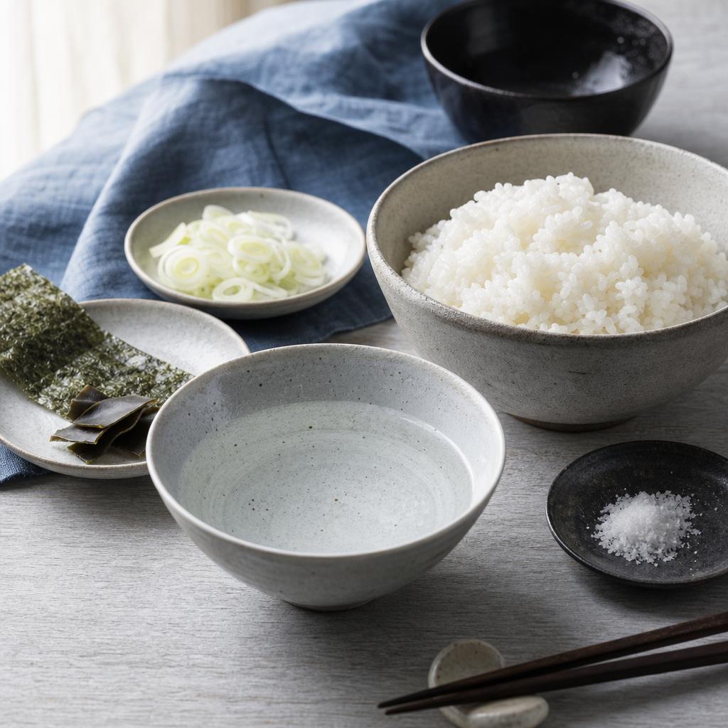 Salmon Onigiri step 5: Set up salted hands