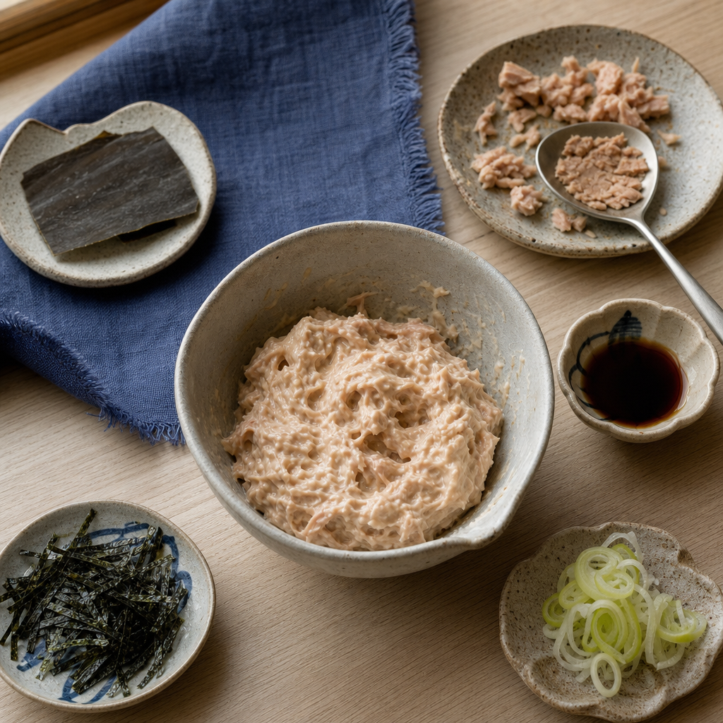 Tuna Mayo Onigiri step 4: Mix the tuna mayo