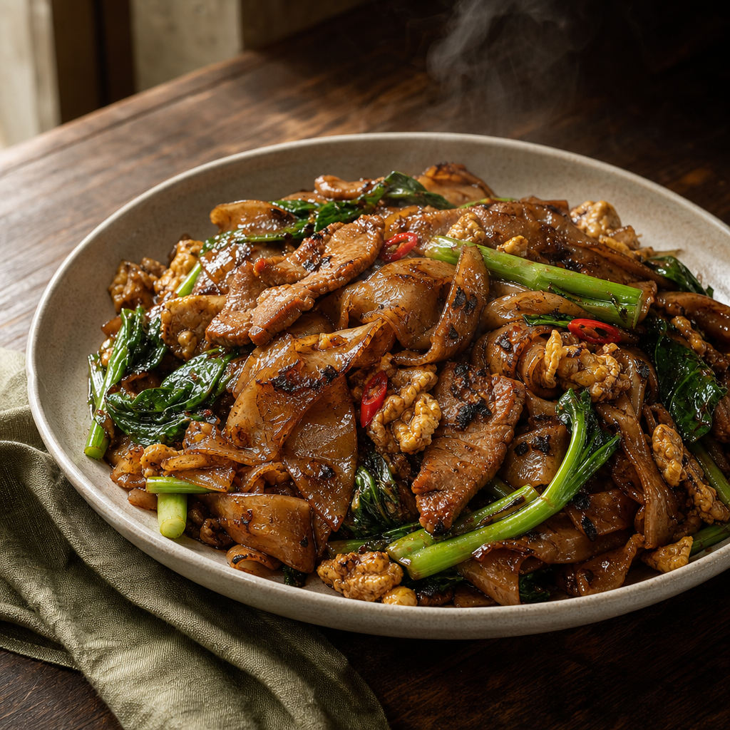 Pad See Ew — finished dish