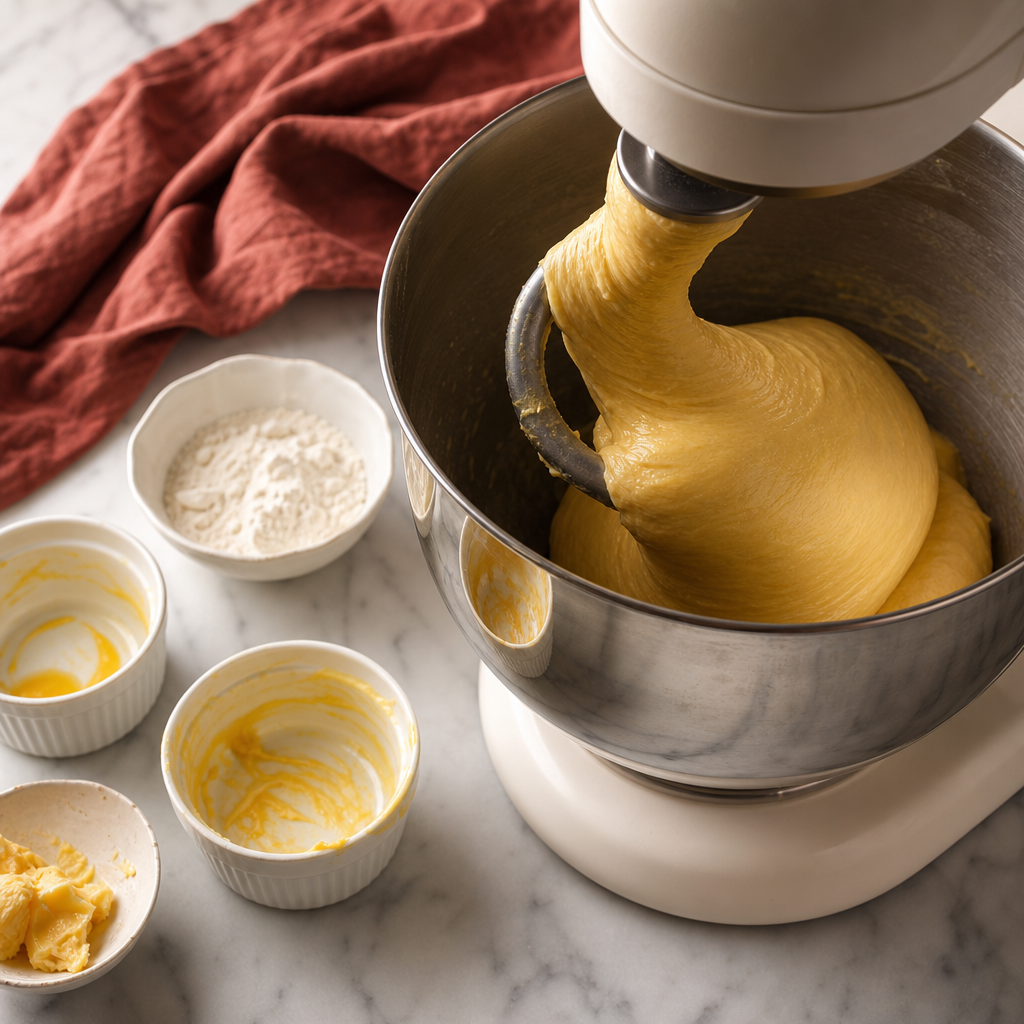 Panettone step 8: Build the second dough