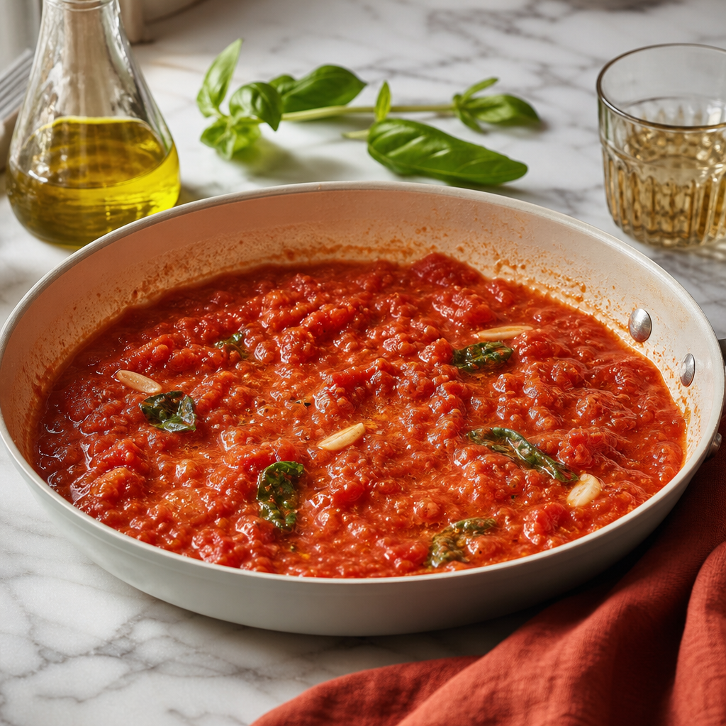 Pasta Pomodoro step 4: Cook the tomato briefly