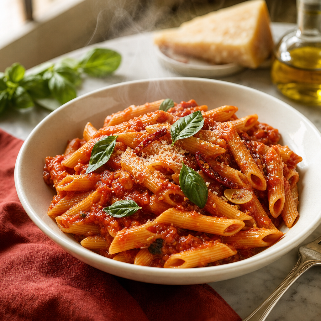 Penne Arrabbiata — finished dish