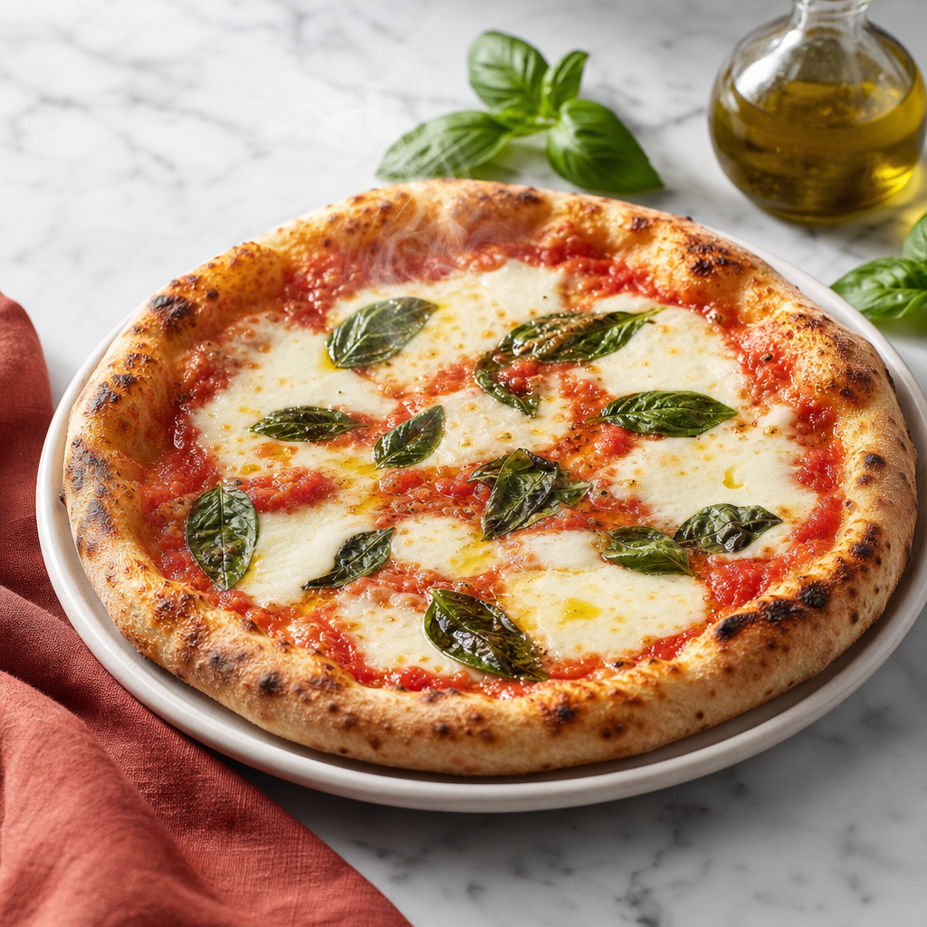 Pizza Margherita — finished dish