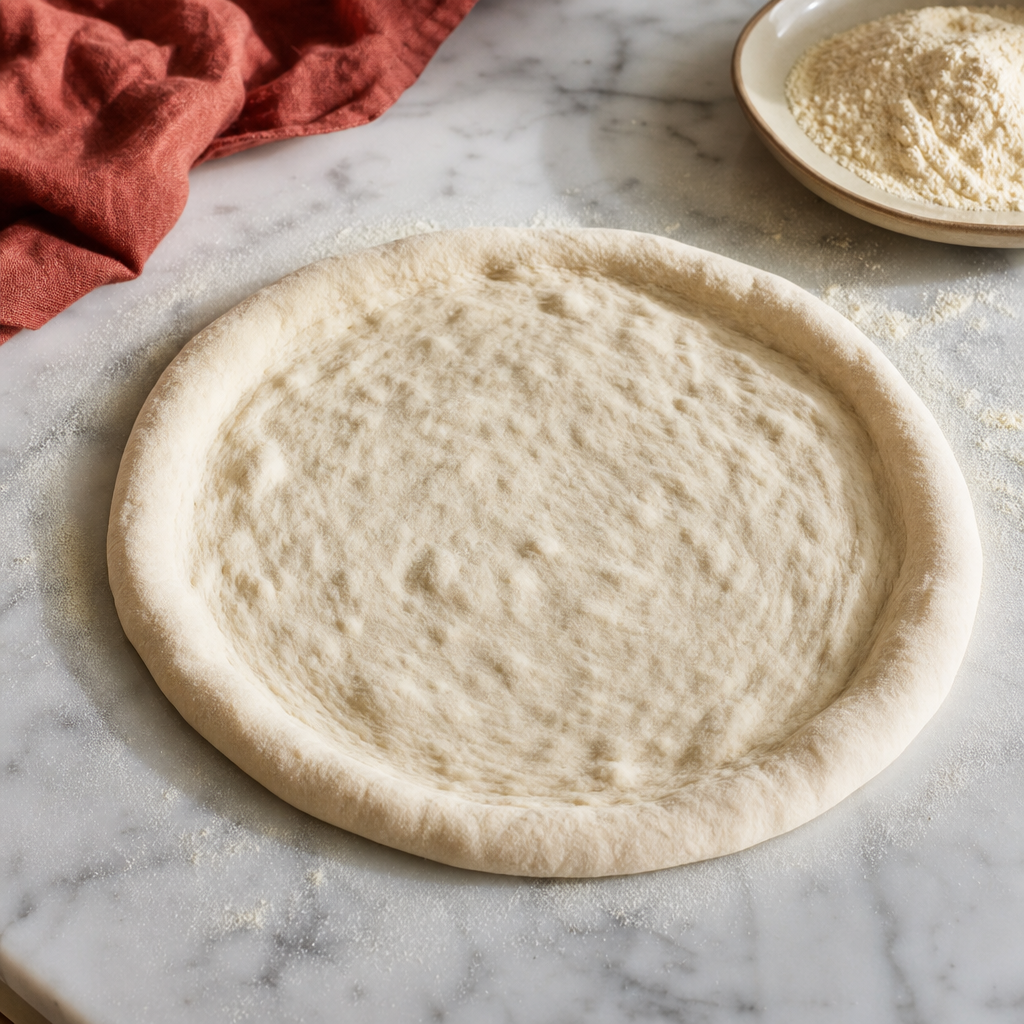 Pizza Marinara step 7: Stretch one pizza