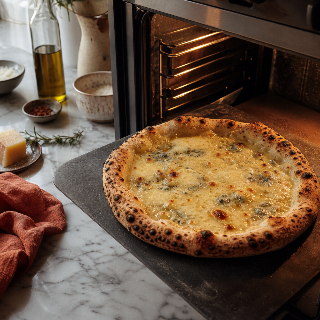 Pizza Quattro Formaggi step 7: Bake
