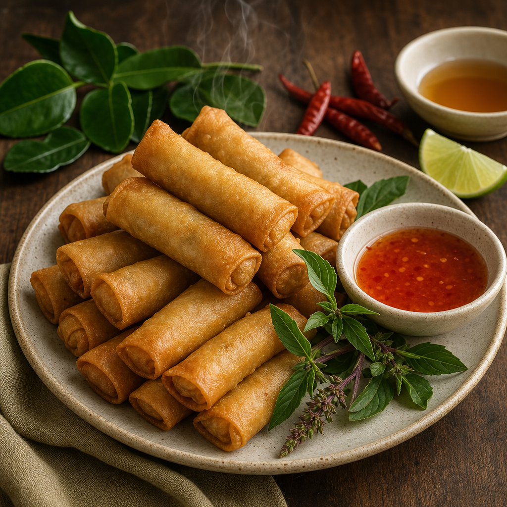 Thai Fried Spring Rolls — finished dish