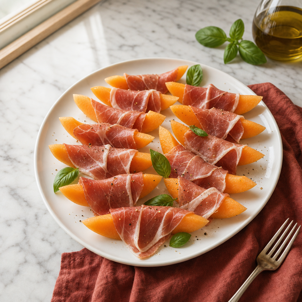 Prosciutto Melone step 4: Finish and serve