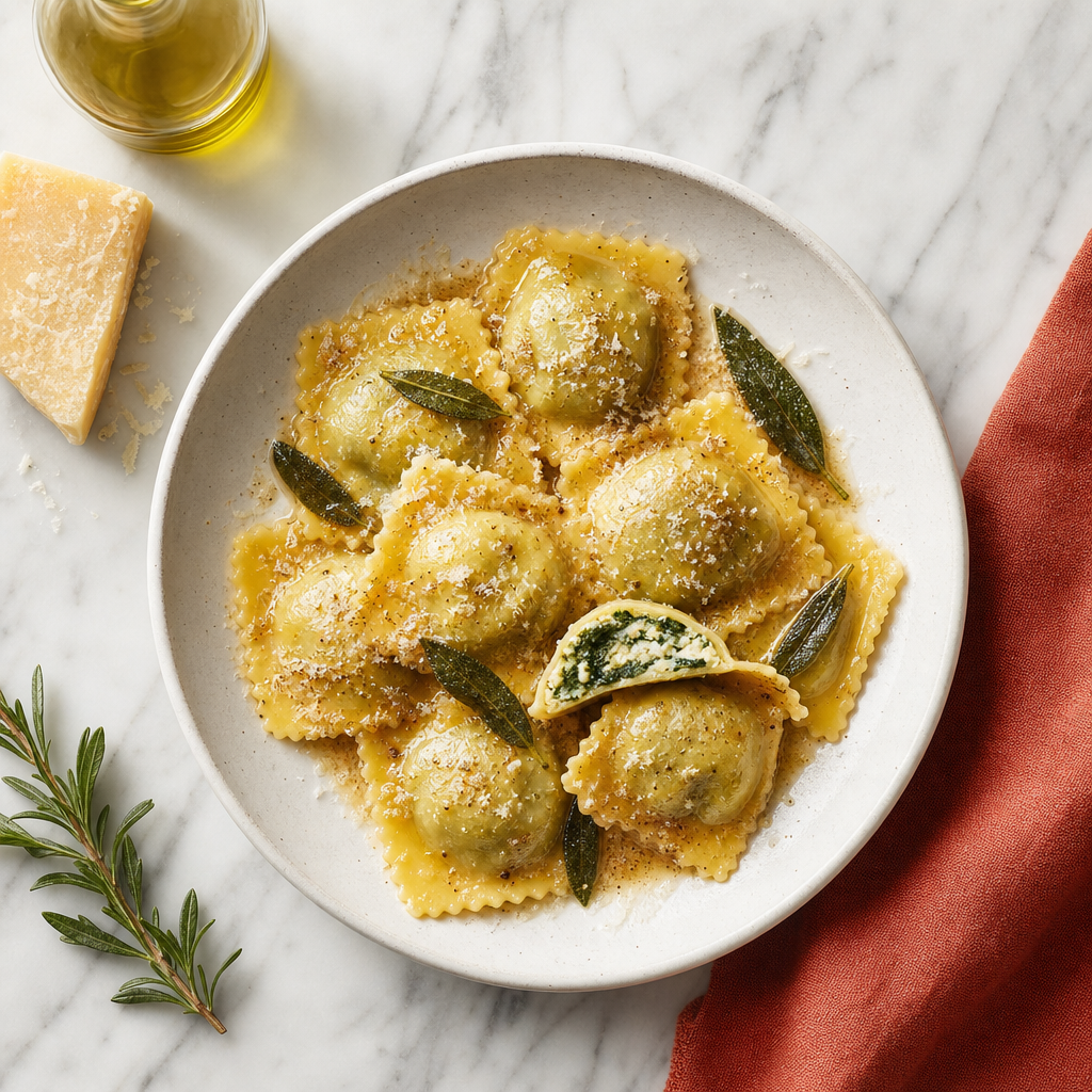 Spinach and Ricotta Ravioli
