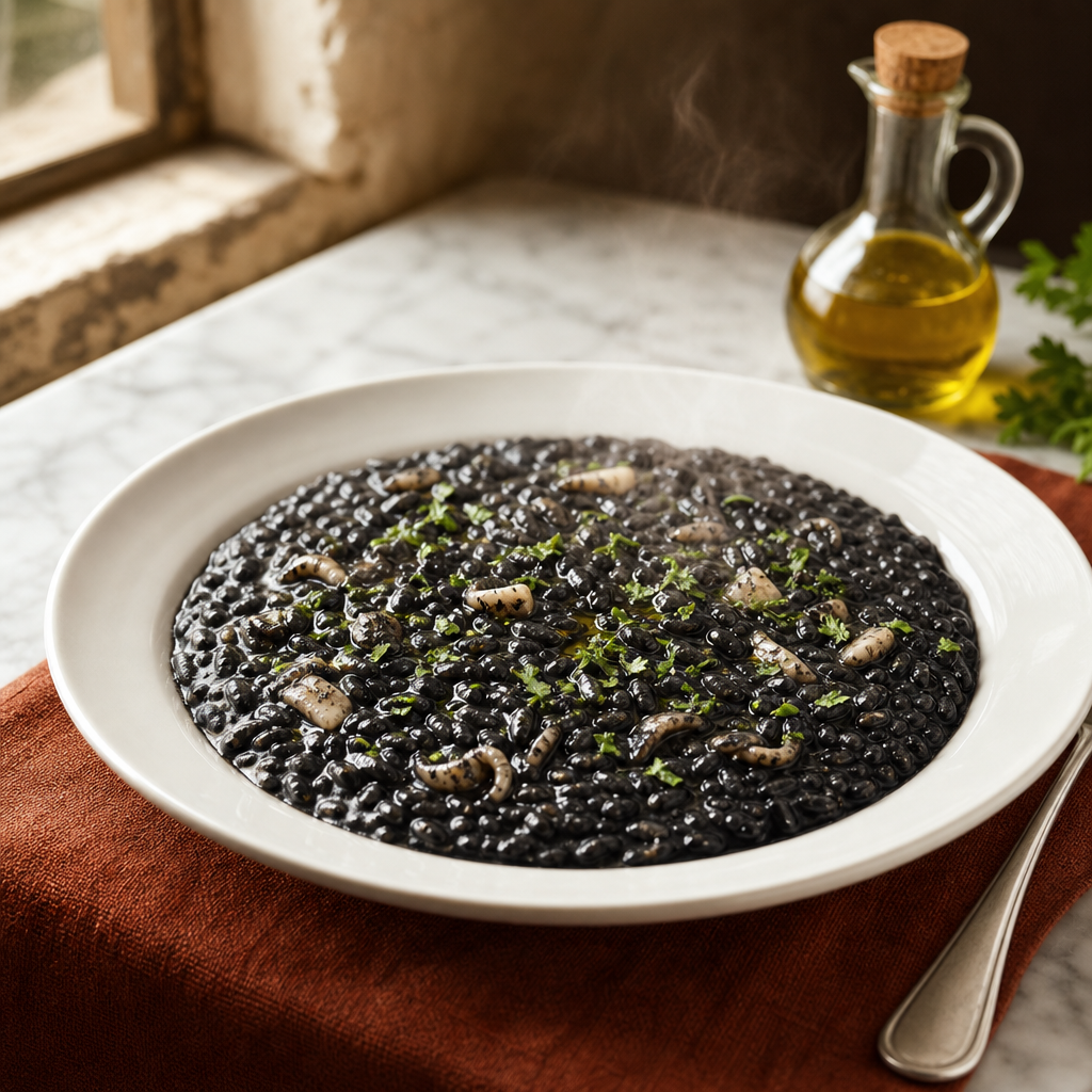 Risotto Nero Seppia — finished dish