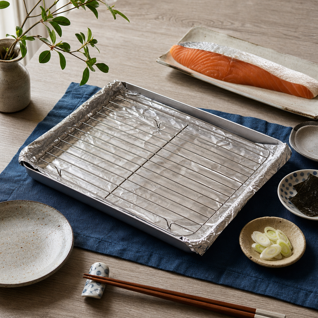 Salmon Shioyaki step 4: Heat the broiler or fish grill