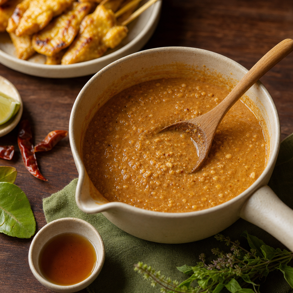 Pork Satay step 5: Finish the peanut sauce