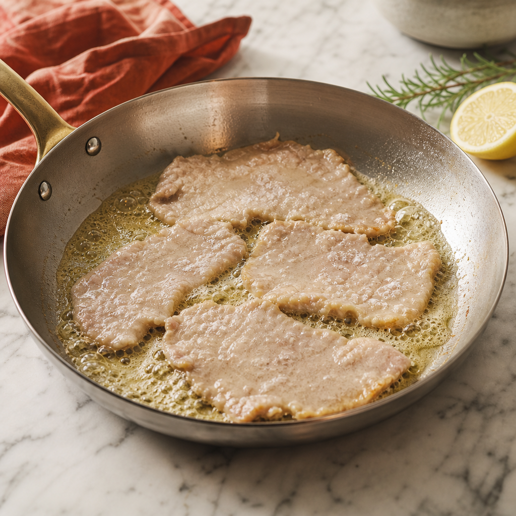 Scaloppine Limone step 3: Sear fast