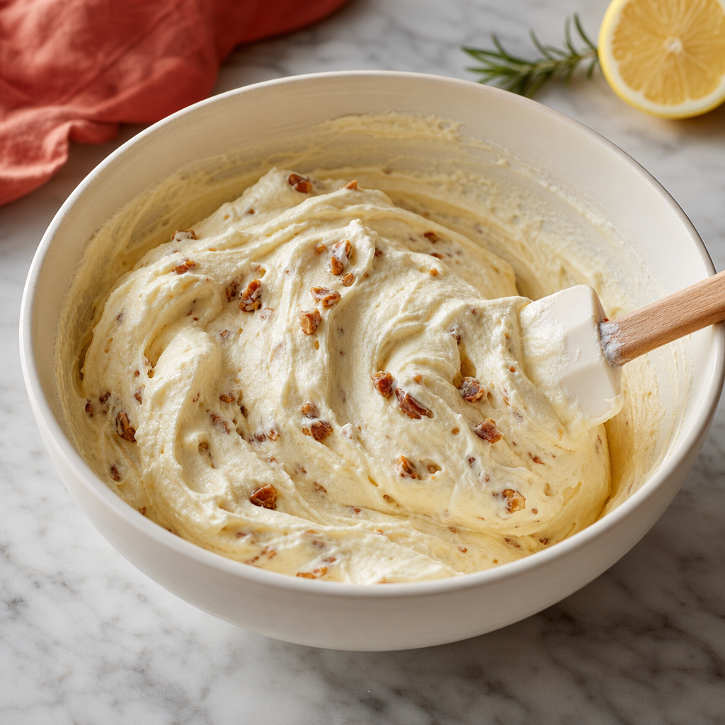 Almond Semifreddo step 6: Fold the base