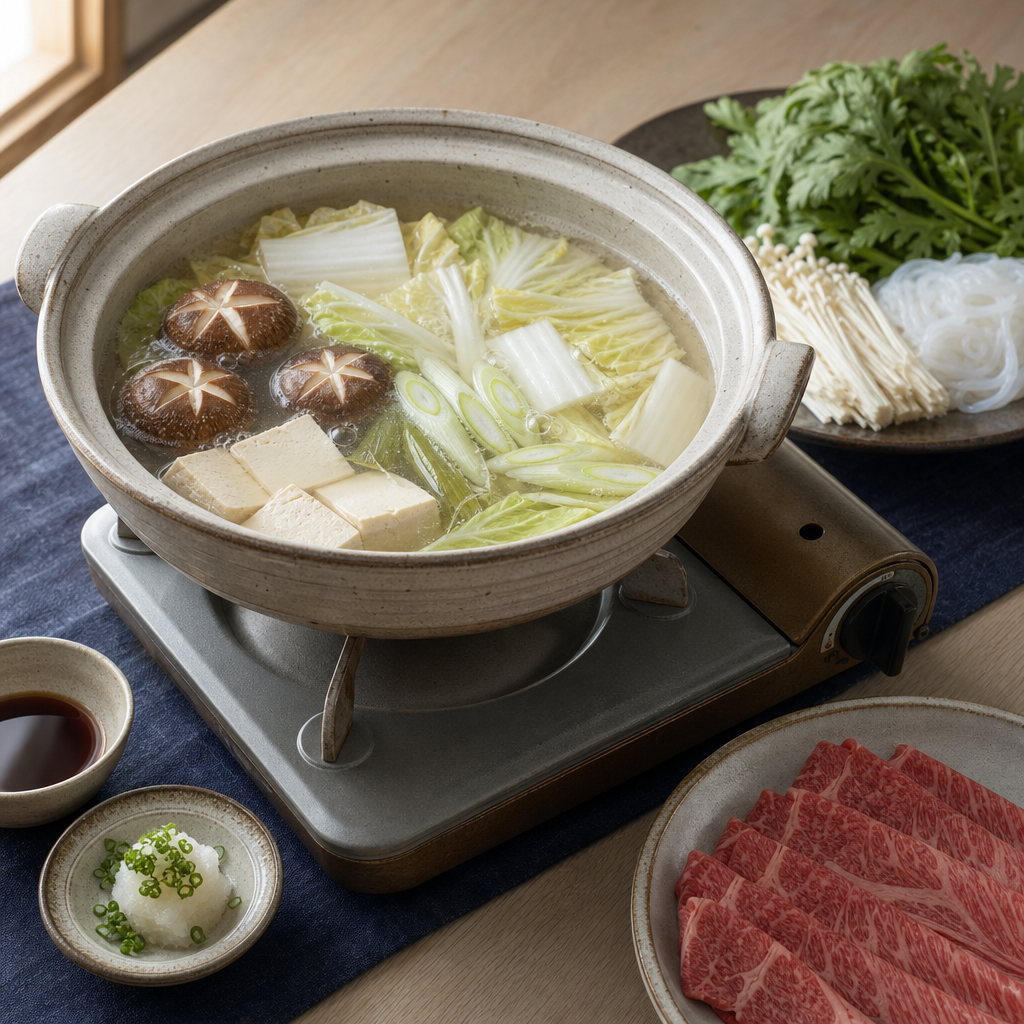 Shabu Shabu step 5: Start the vegetables