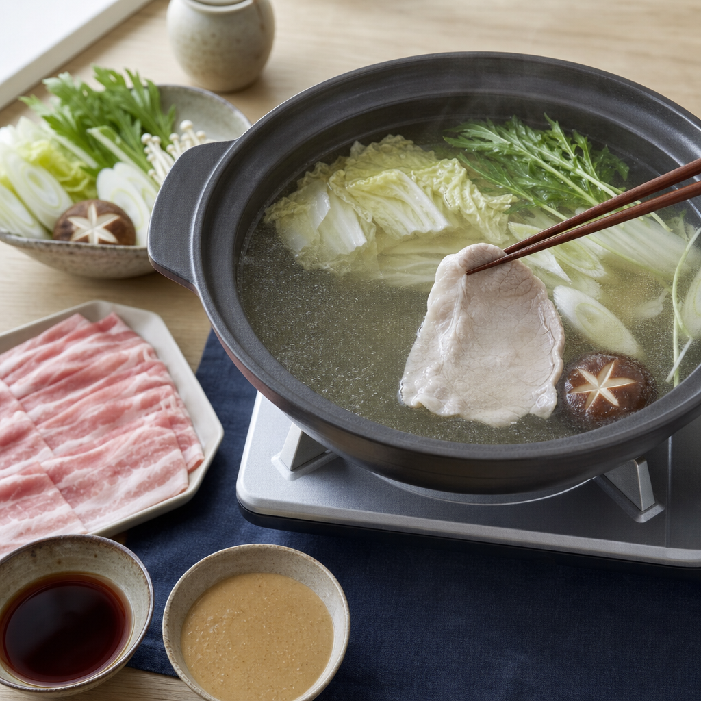 Shabu Shabu step 8: Cook pork fully if using pork