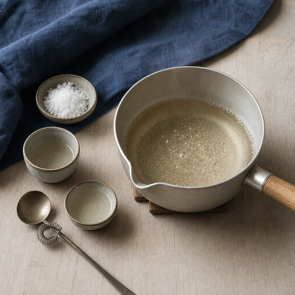 Shio Ramen step 4: Make the shio tare