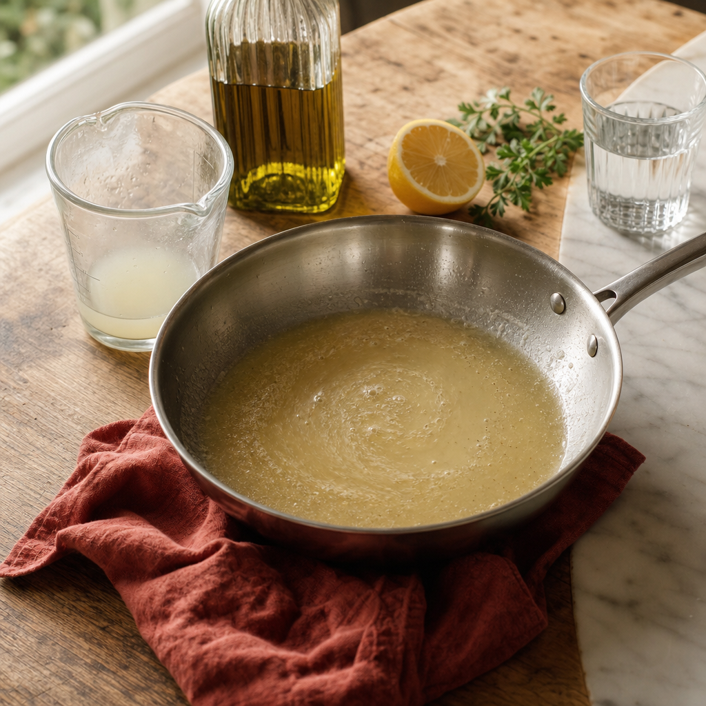 Spaghetti Burro Acciughe step 4: Build the emulsion