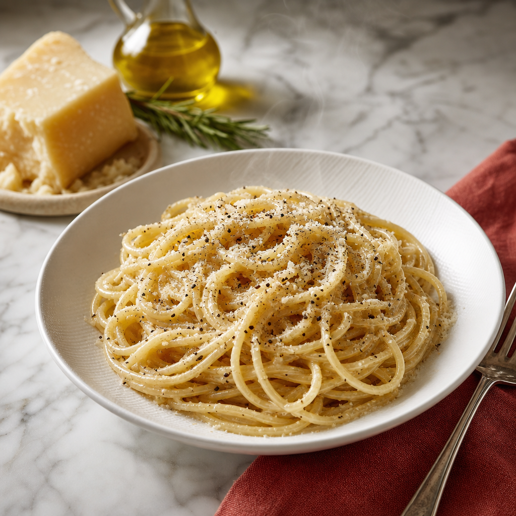 Spaghetti Cacio e Pepe — finished dish
