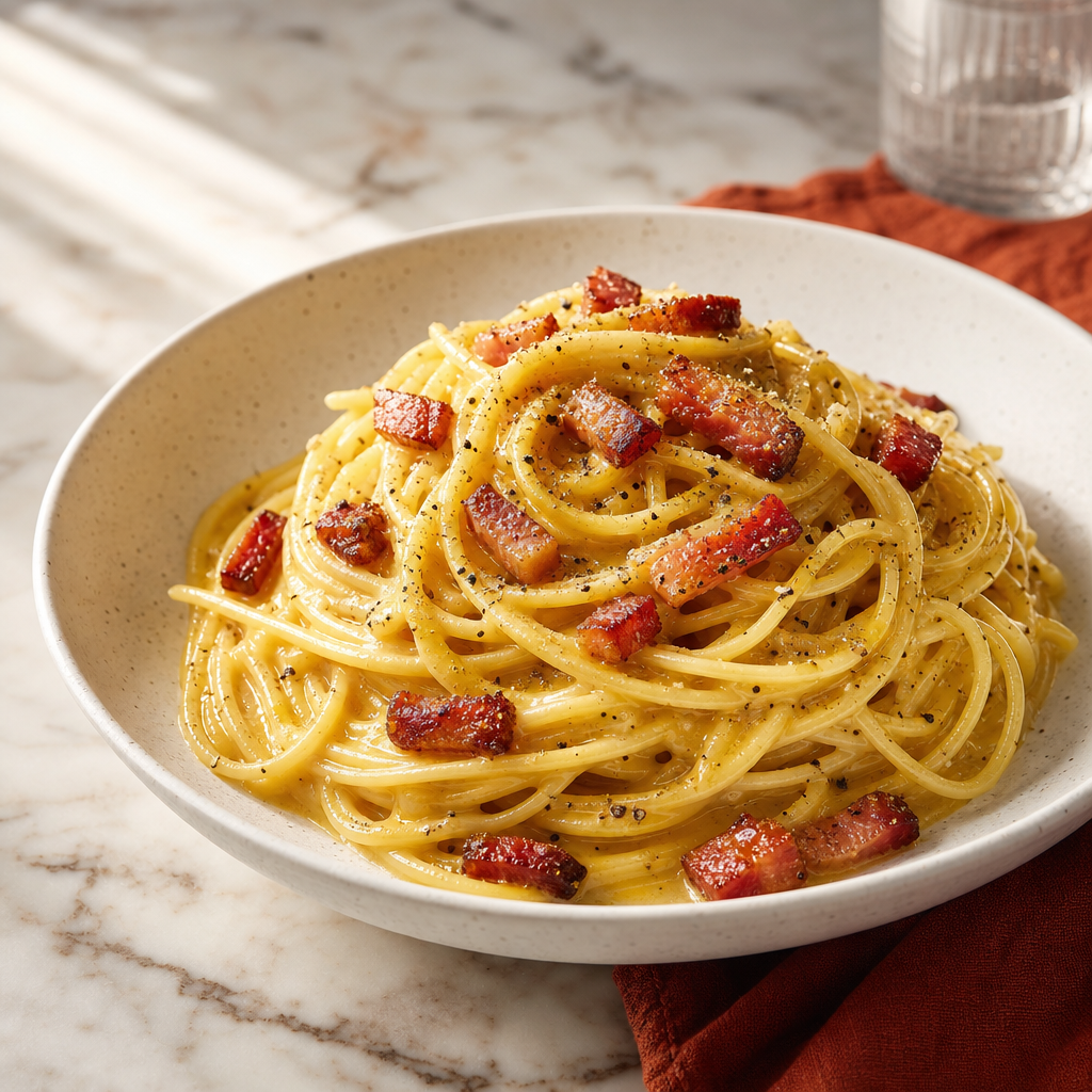 Spaghetti Carbonara — finished dish