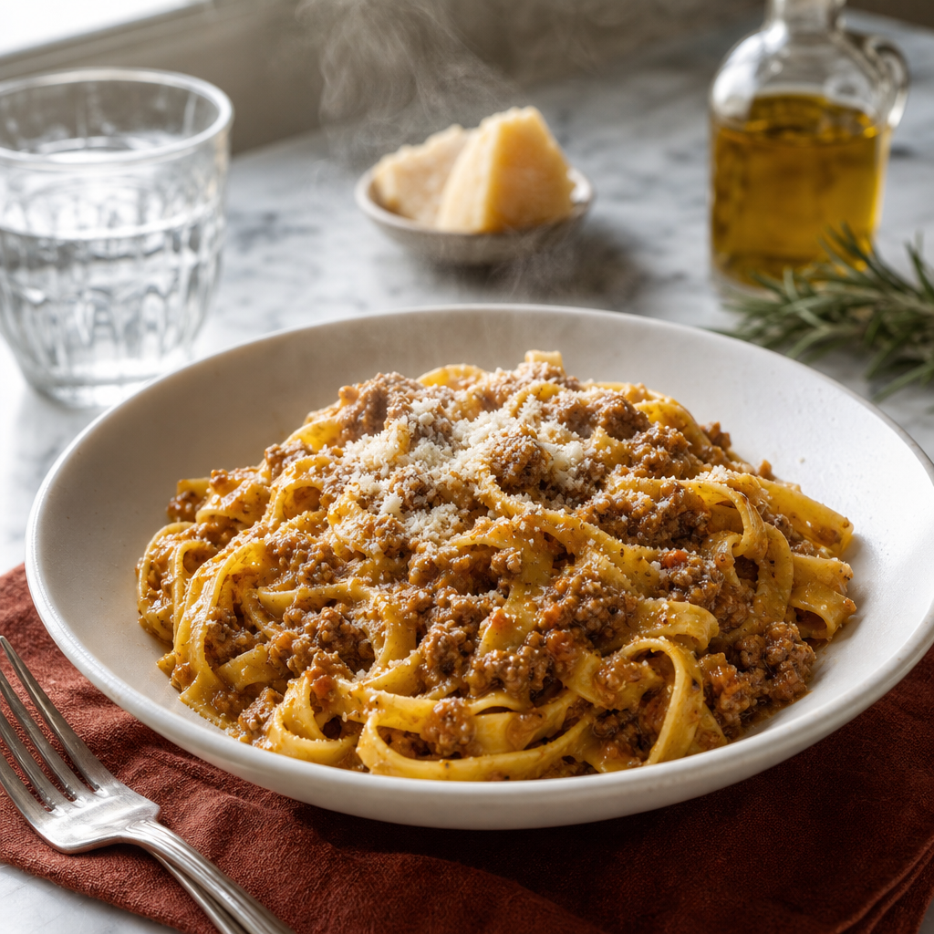 Tagliatelle Ragu — finished dish