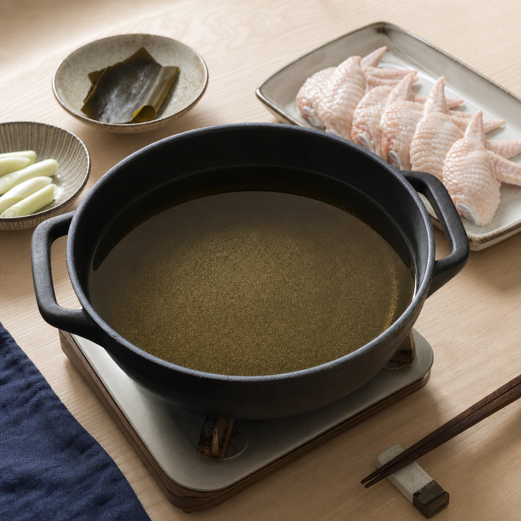 Tebasaki step 3: Heat the oil