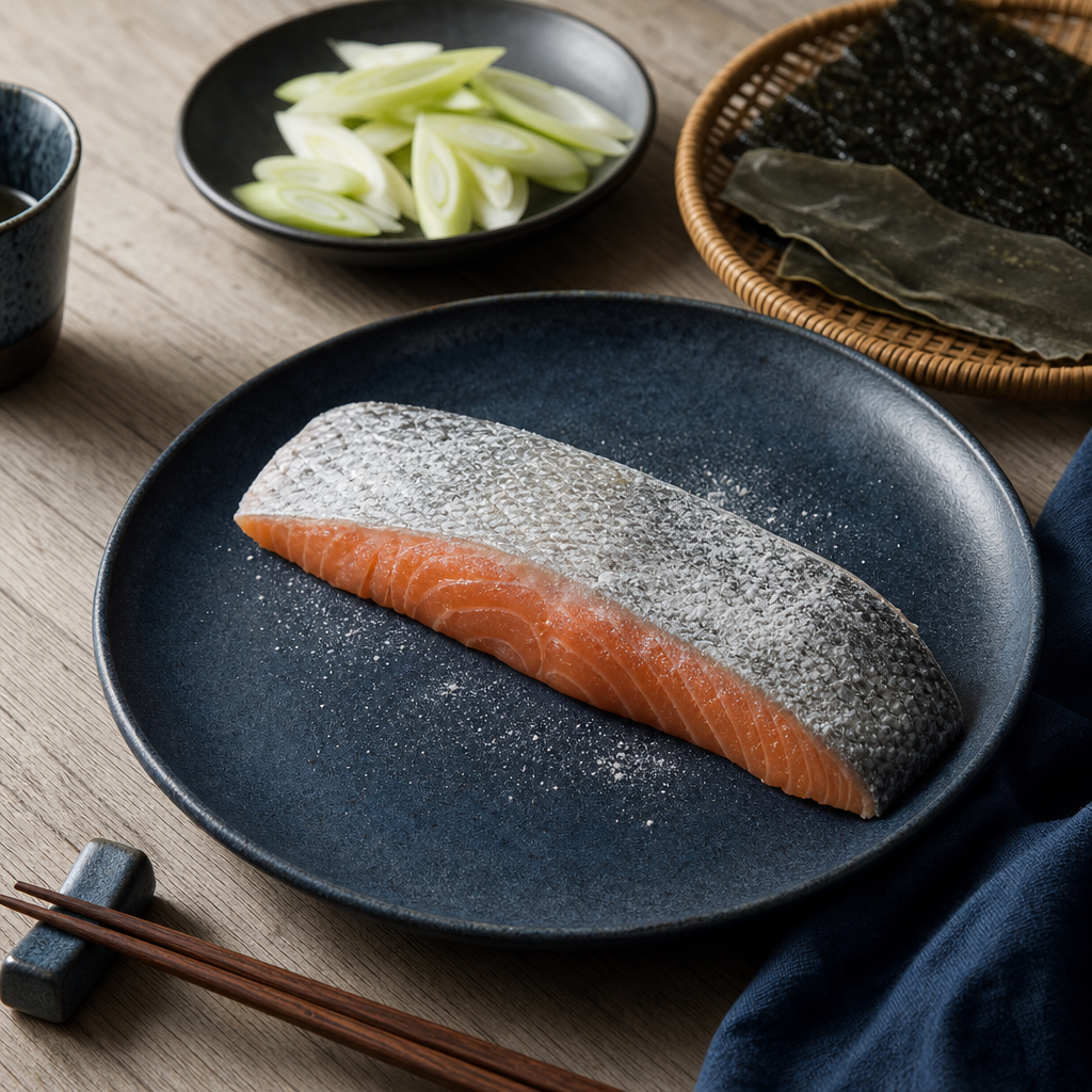 Teriyaki Salmon step 3: Dust the fish
