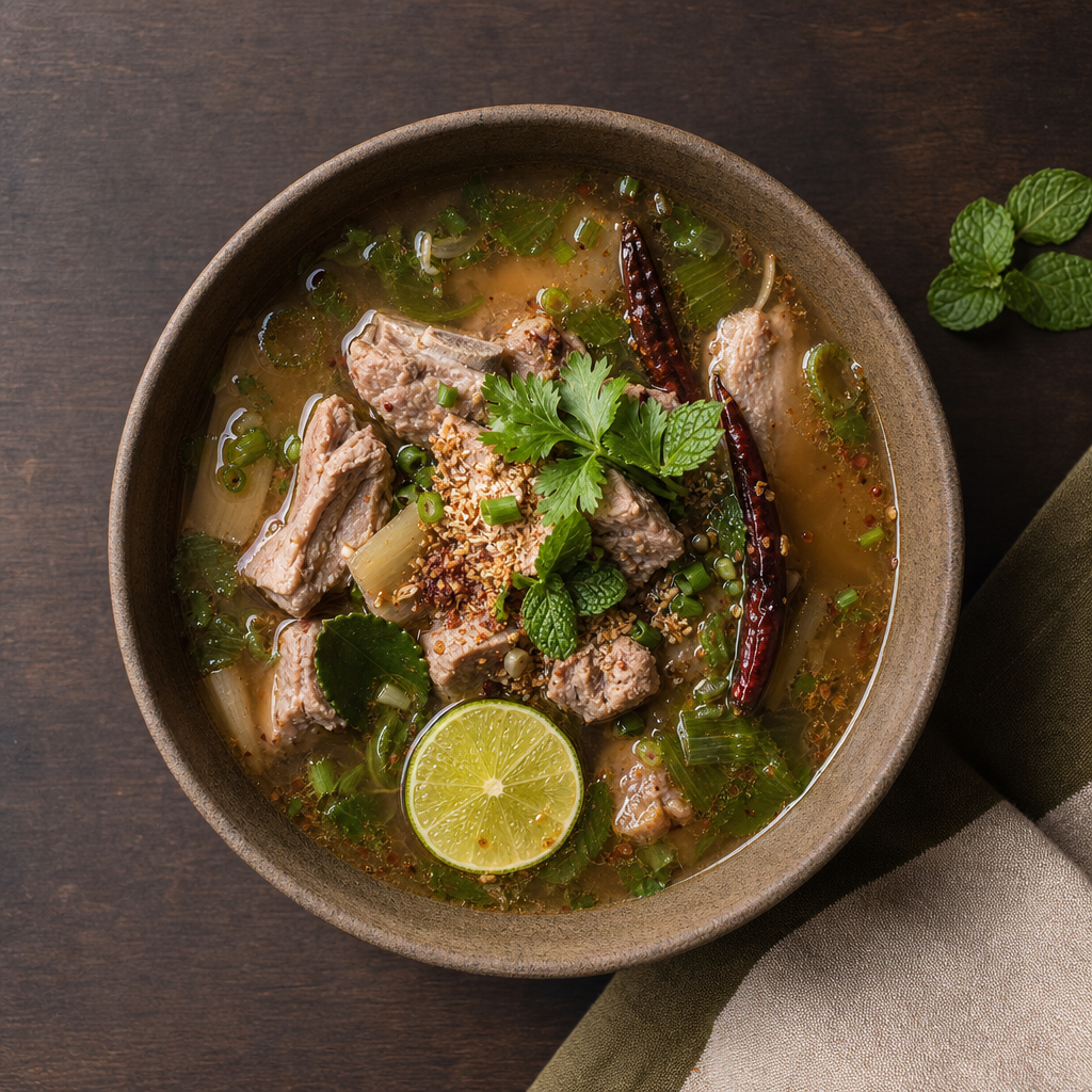 Tom Saap (Isaan Spicy Pork Rib Soup)