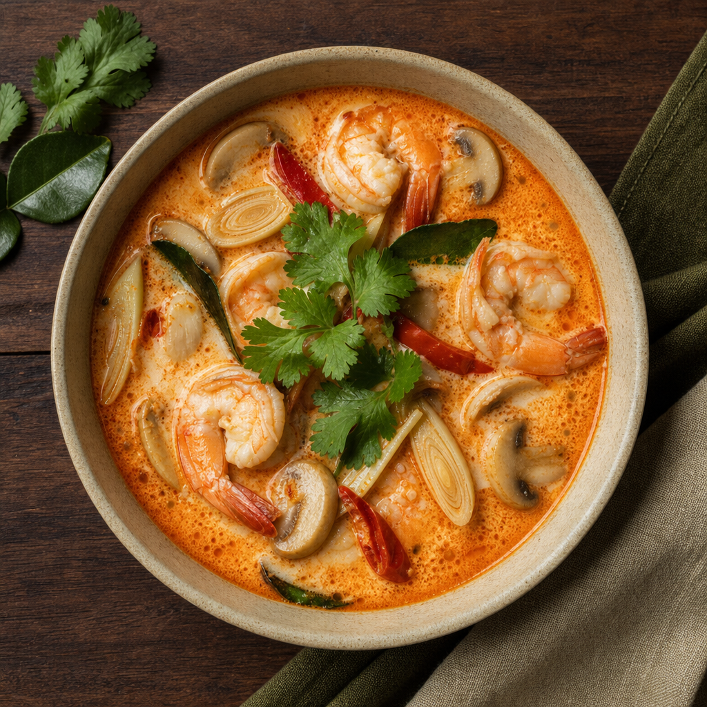 Creamy Tom Yum with Shrimp