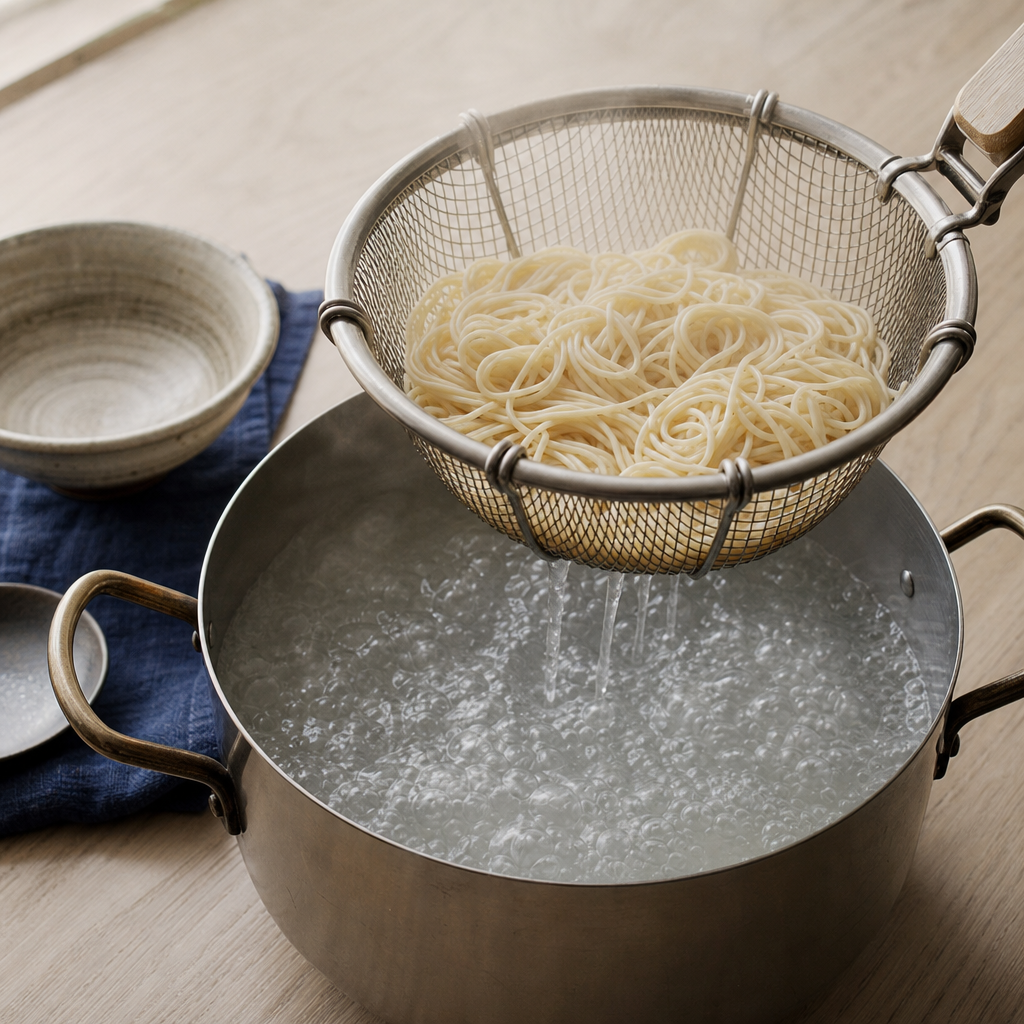Tonkotsu Ramen step 12: Boil the noodles