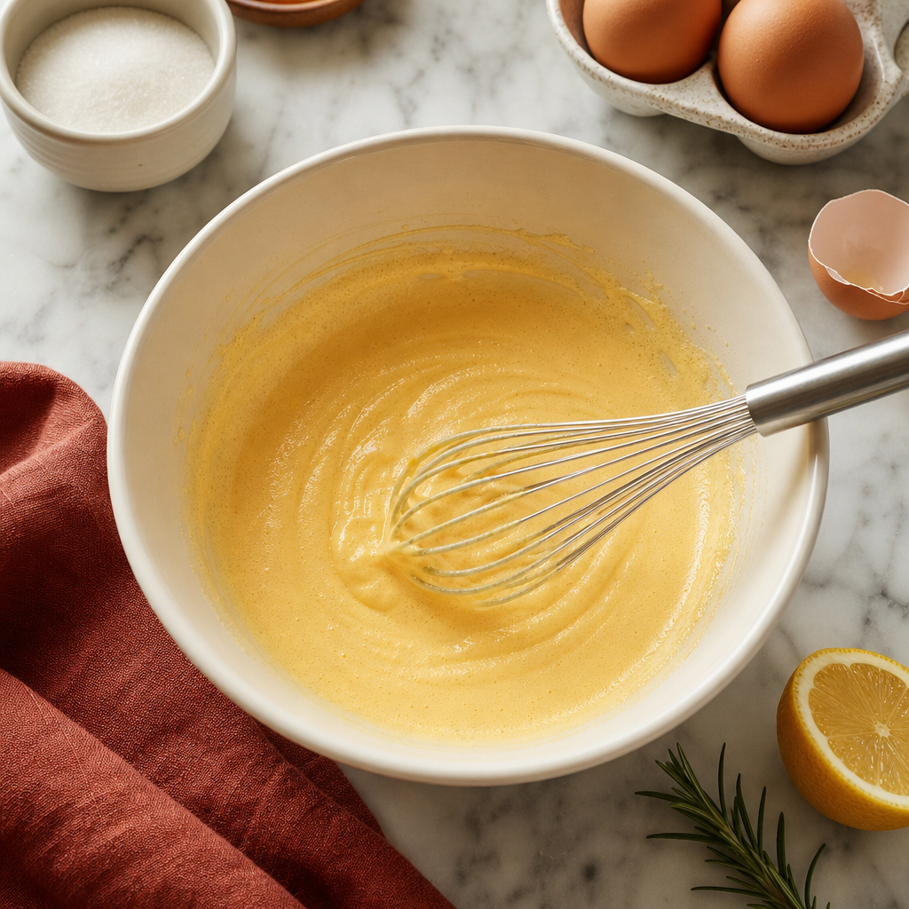 Torta Caprese step 3: Build the yolk base