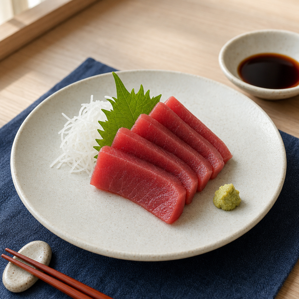 Tuna Sashimi step 4: Plate immediately
