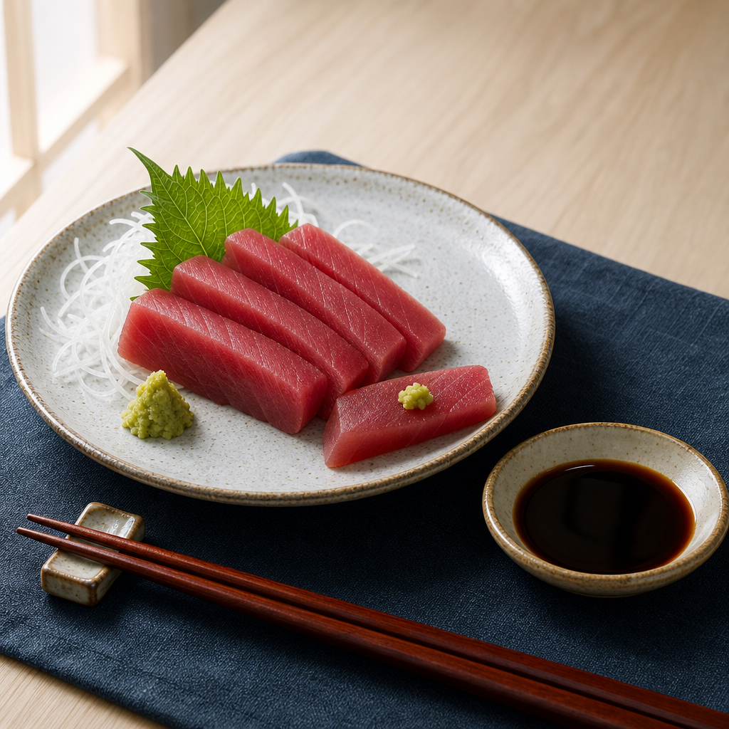 Tuna Sashimi step 5: Serve with soy on the side