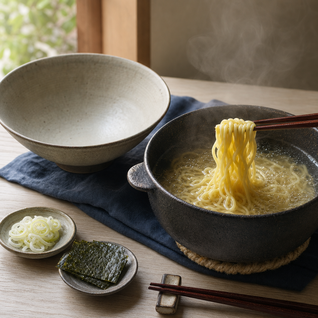 Vegetable Ramen step 6: Cook the noodles separately