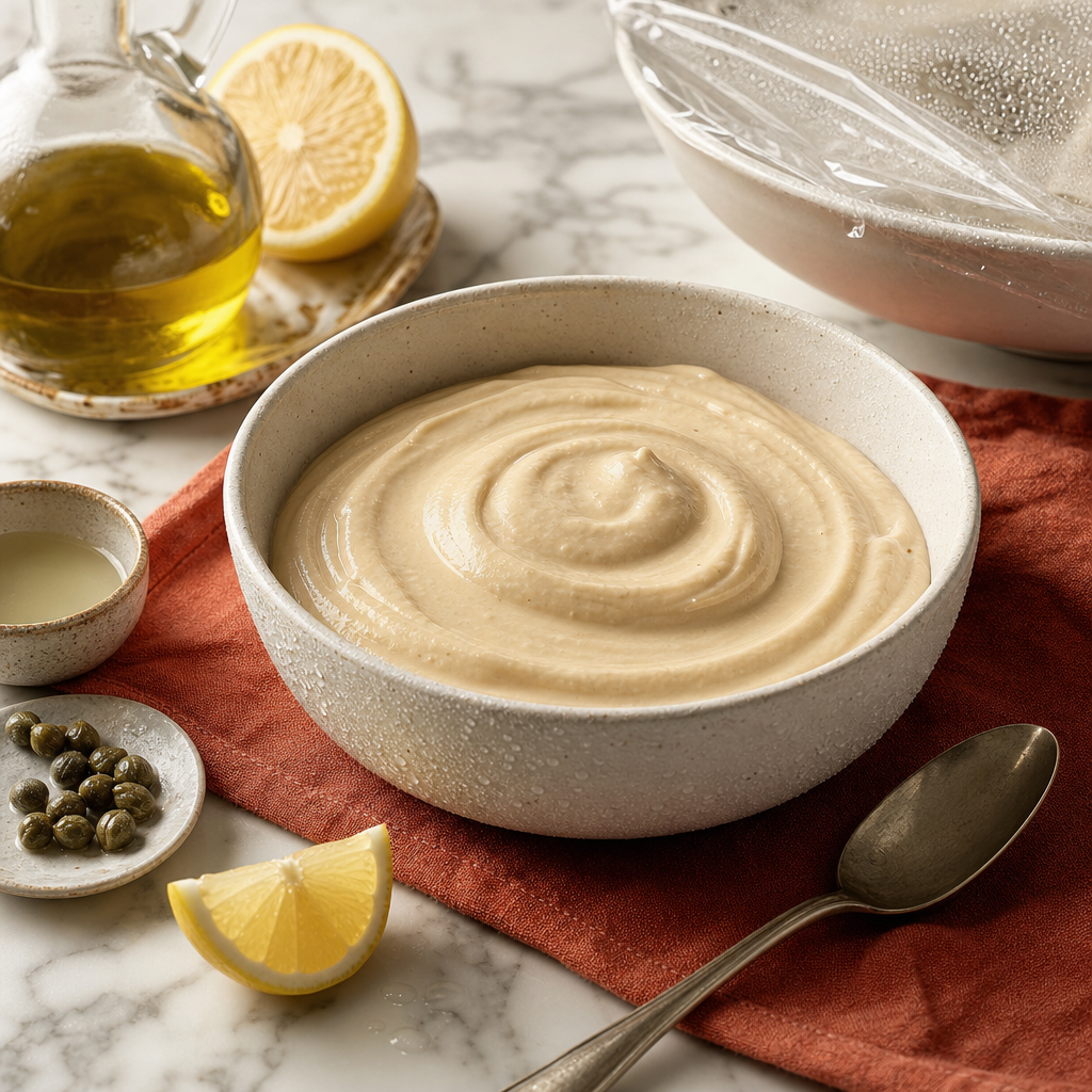 Vitello Tonnato step 7: Rest the sauce