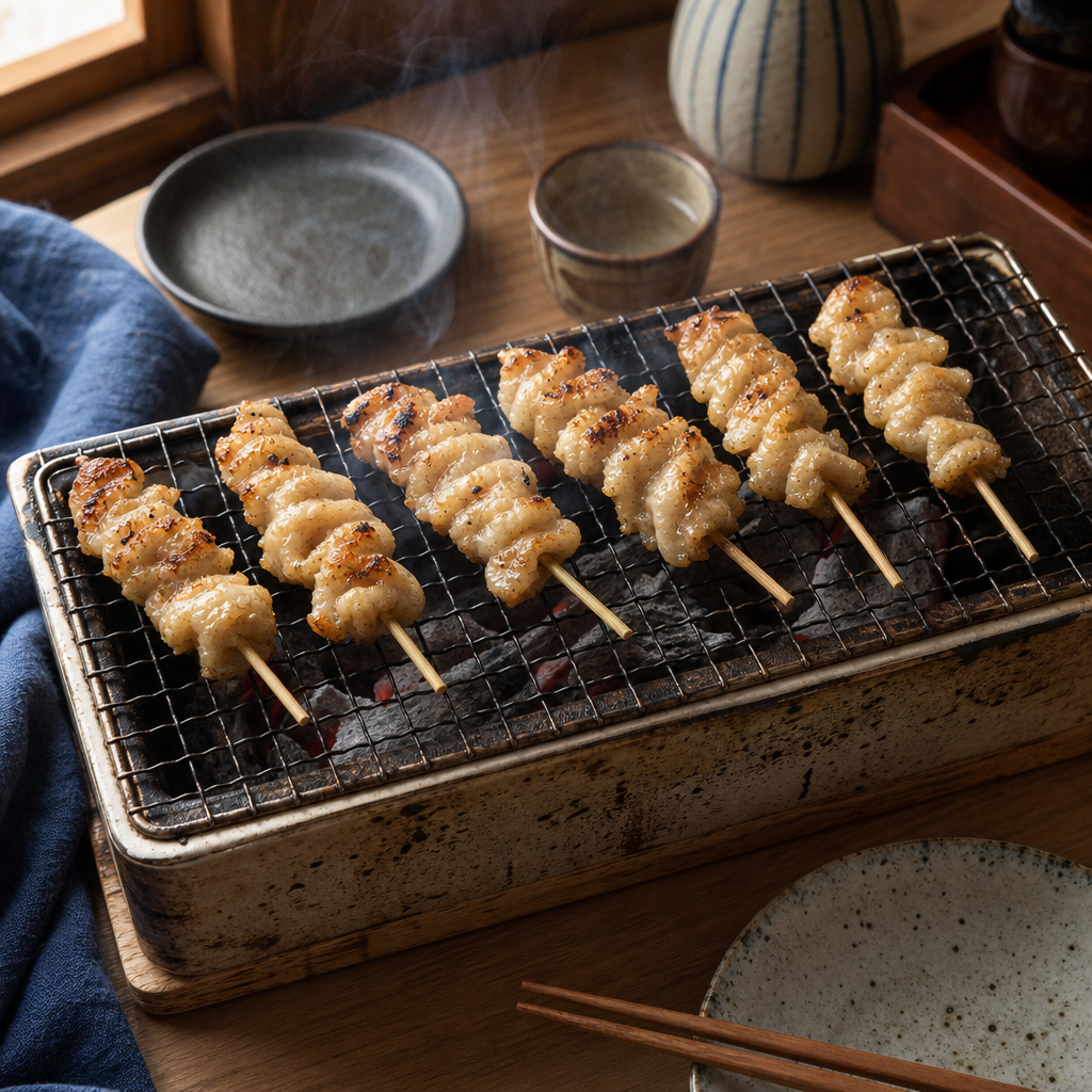 Yakitori Kawa step 6: Grill for rendering