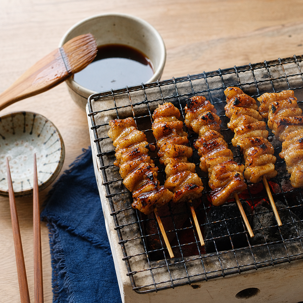 Yakitori Kawa step 7: Glaze late
