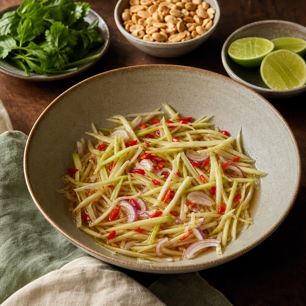 Crispy Catfish with Green Mango Salad step 5: Make the green mango dressing