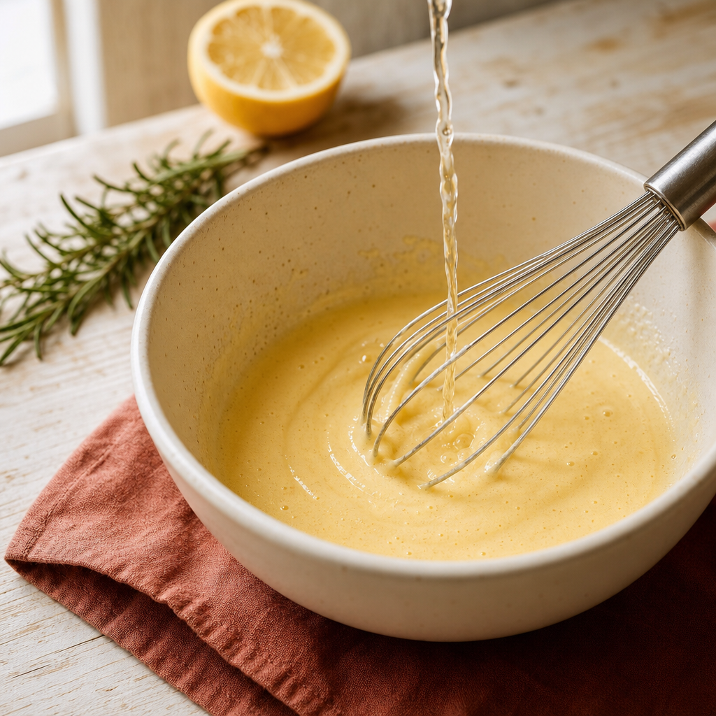 Zabaglione step 3: Add the wine