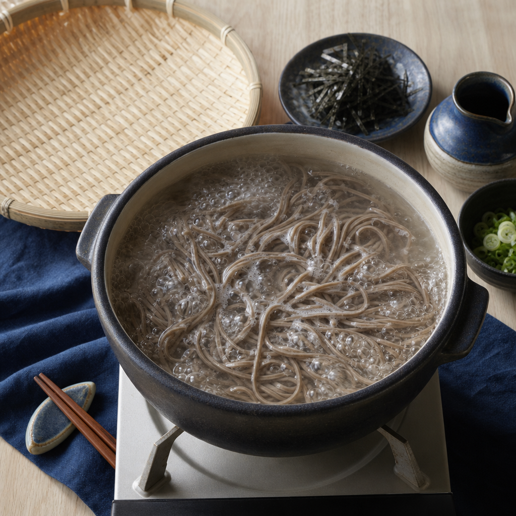 Zaru Soba step 3: Cook the soba